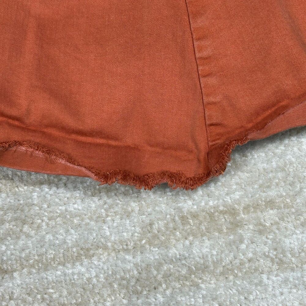 Sneak Peek Jeans Womens 11 Flare Frayed Hem Distressed Rust Orange Bootcut - Picture 5 of 13